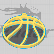 basketball porte clés Balle clé bague 3d print model - Mito3D