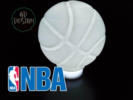 baloncesto te ligero esfera nba Deportes cor leyendo Luz noche hombre cueva juego niños habitación Arte 3d print model - Mito3D