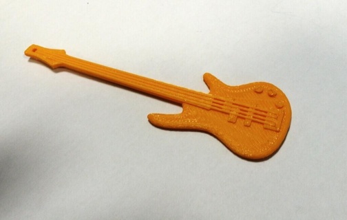 bas gitar anahtarlık elektrik mini Sanat 3d print model - Mito3D