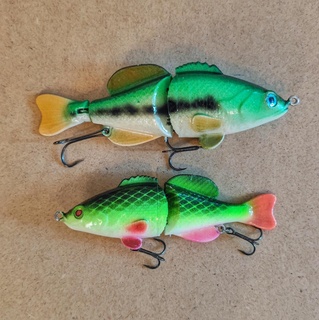 bass multi jointed swimbait glidebait fishing lure fish 3d print model - Mito3D