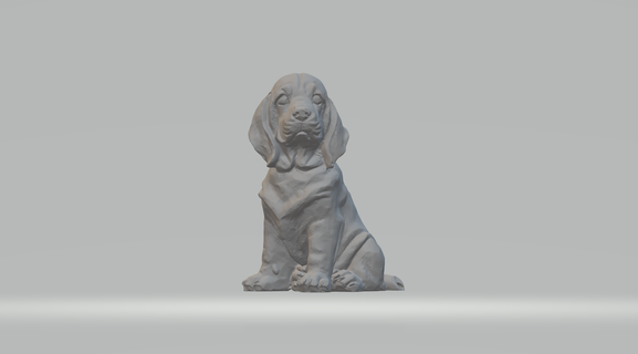 afloramiento sabueso perro 3d impresión modelo naturaleza mamífero animal mascota escultura estatuilla recuerdo presente esculpir Arte esculturas imprimible 3d print model - Mito3D
