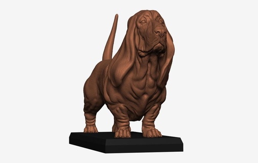 basset hound dog american bully trophy english bull 3d print model - Mito3D