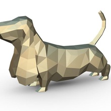 basset hound rakam oyun bassethound av köpek origami papercraft çizgi film oyuncak heykel Minyatürler tasarım iç heykelcik dekor hayvan <url> kolye lowpoly takı baskı hediye sanat 3d print model - Mito3D