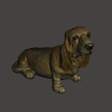 basset hound mascot figurine art figure dog animal 3d print model - Mito3D