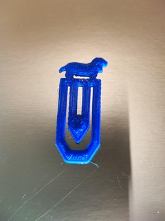basset chien trombone papier agrafe marque signet 3d impression bricoloup 3d print model - Mito3D