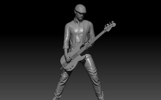 bassista bassita 3d print model - Mito3D