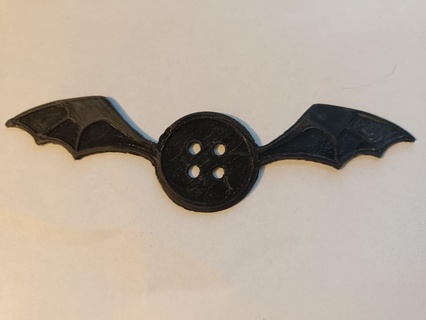 bat button halloween cosplay mucilage wings accessory complement costume dark demon 3d print model - Mito3D