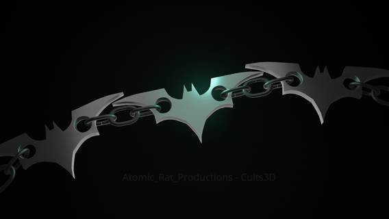bat chain design batman man dark knight arkham joker gotham robin nightwing accessory goth style emo alt alternative fashion 3d print model - Mito3D