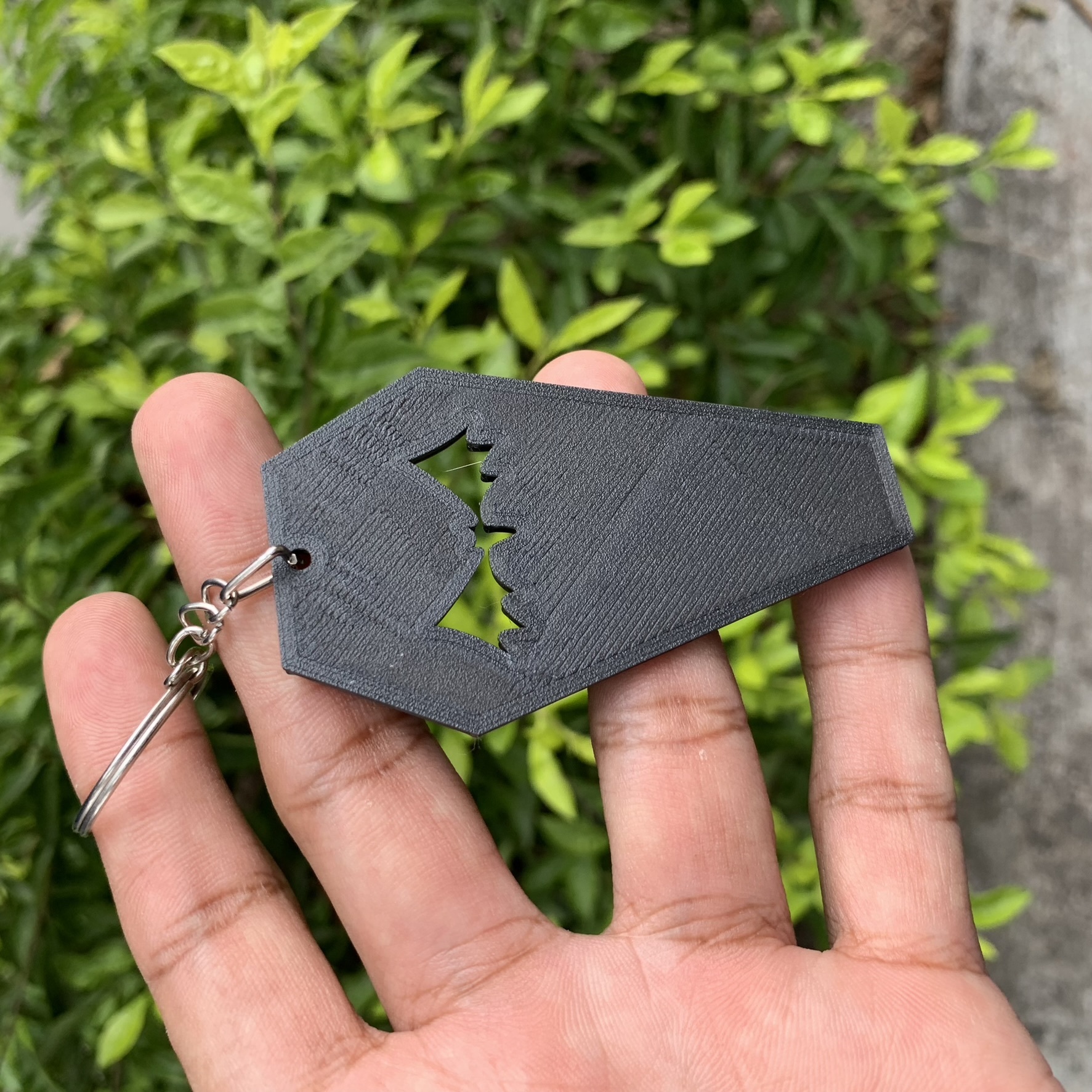 bat coffin key ring keychain halloween 3D print model - Mito3D