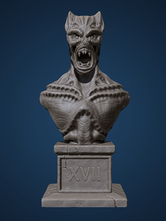 pipistrello creatura arte spaventoso orrore Halloween giocattolo d'arte 3d print model - Mito3D