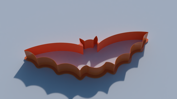 pipistrello taglierina taglierina pipistrello pipistrello Halloween gadget attrezzo biscotto 3d print model - Mito3D