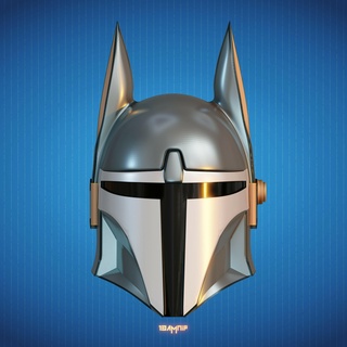 bat mandalorian helmet starwars beskar steel sci fi cosplay mando mandalore clone armor star wars vampire 3d print model - Mito3D