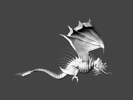 pipistrello mostro arte scrivania test modello sorprendente animale buio spaventoso 3d print model - Mito3D