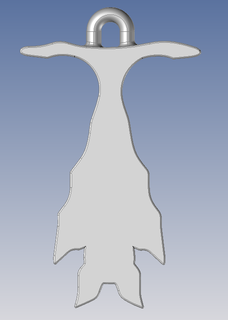 yarasa kolye üst taraf dekorasyon bilezik küpe 3d print model - Mito3D