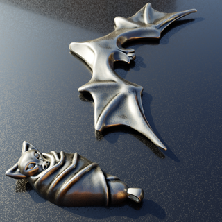 pipistrello ciondoli pipistrelli Halloween pendente 3d print model - Mito3D