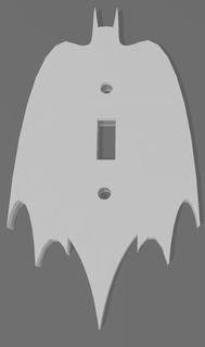 bat shaped light switch cover batman home decor spooky halloween outlet 3d print model - Mito3D