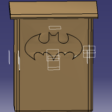 bastão de abrigos morcegos a casa animais batidas shelder morcego 3d print model - Mito3D