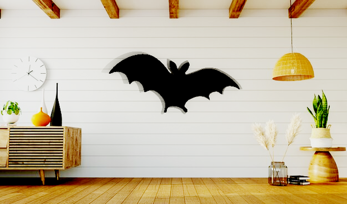 bat wall art 3d print model - Mito3D