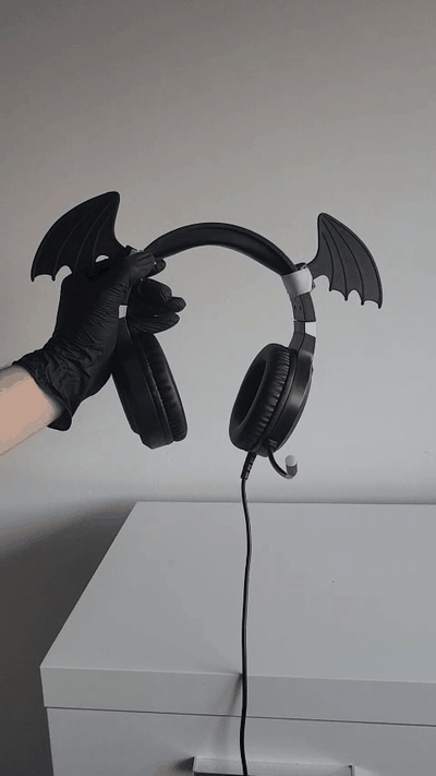 chauve souris ailes casques paquet accessoires casque personnalisation stl accueil maison bureau décor personnalisable multicolore cosplay unique 3d dessins jeu installer gothique style diy mods décoratif goth batman 3d print model - Mito3D