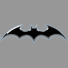 batarang fumetti v1 art cappuccio rosso batman robin jason todd cosplay il logo emblema le lame lama pinne 3d print model - Mito3D