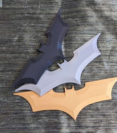 batarang karanlık şövalye batman kostüm oyunu destek dc çizgi roman 3d print model - Mito3D