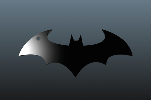 batarang chaveiro batman batrang logotipo pingente cw dc histórias quadrinhos 3d print model - Mito3D
