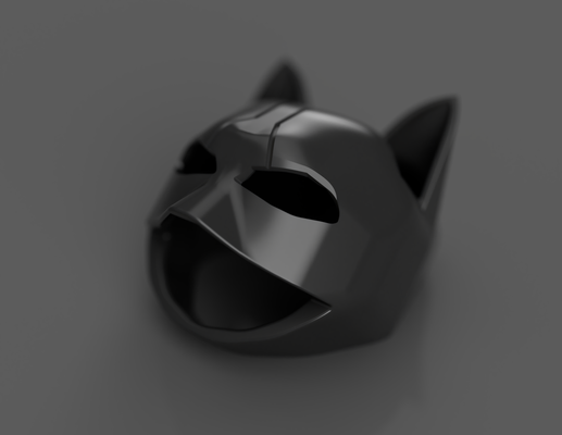 yarasa kedi kask 3d print model - Mito3D