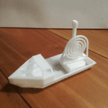 bateau catapulte catapult boat game naval battle kid kids children child fun 3d print model - Mito3D