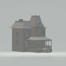 bates casa hogar edificio horror 3d print model - Mito3D