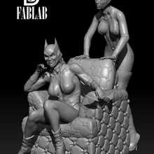 Batgirl amp Catwoman Katzenfrau 3d print model - Mito3D