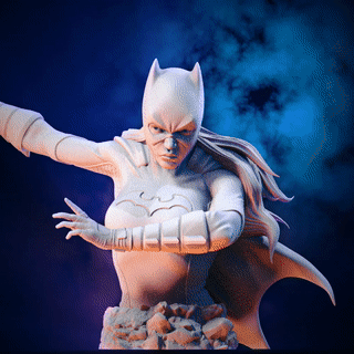 Batgirl Ventilator Kunst Büste Ausführung barbara Gordon Batman Bruce Wayne dunkel Ritter Comics dc Fledermausfamilie 3d print model - Mito3D