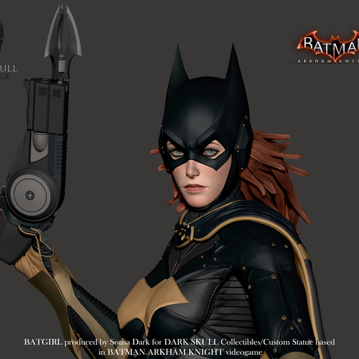 Bati chica importar familia Arkham Caballero stl batman batmanarkhamknight 3dmodel 3dprinting 3d DC comics juguetes coleccionables 3D print model - Mito3D