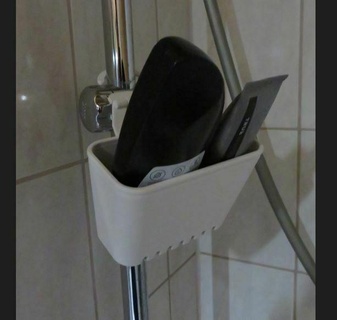 bath basket shelf shower bathroom compartment tray badrega camping hotel travel vacation 3d print model - Mito3D