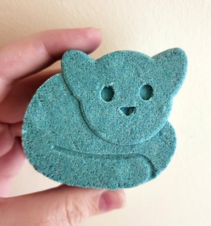 bath bomb mold - hybrid loaf cute cat cartoon sleep mould 3d print model - Mito3D