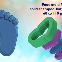 bath bomb mold solid shampoo bomba ba foot pie molds press 3d print model - Mito3D