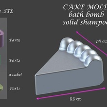 bath bomb mold solid shampoo molde bomba ba champ lido - cake pay mould press 3d print model - Mito3D
