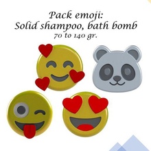 bath bomb mold solid shampoo molde bomba ba champ lido - pack emojis emoji panda press 3d print model - Mito3D