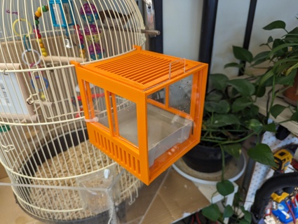 bath hanging birds pinchers canaries lovebirds sparrows etc pin ons canary inseparable sparrow cage water finch finches 3d print model - Mito3D