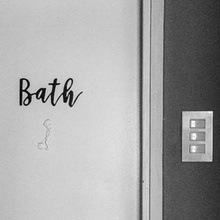 salle de bain signe la maison lettre bains 3d print model - Mito3D