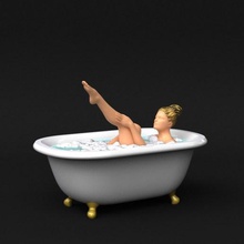 bath tub - soap dish home 3dvscovid19 sidnaique lady holder 3d print model - Mito3D