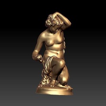 bathing girl art character woman nude beauty sculpture statue 3d printable decoration oriental asian china 3d print model - Mito3D