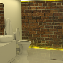 salle bains architecture maison sanitaire miroir tapis porte 3d print model - Mito3D