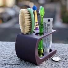 cuarto de baño arreglista titular cepillo dientes versión 3 casa los hogares householditem bathholder toothbrushholder 3d print model - Mito3D