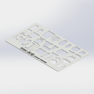Badezimmer Einrichtung Zeichnung Vorlage Möbel Design Innenräume Architektur Karten 3d print model - Mito3D