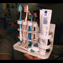 bathroom organizer bath accessories holder toothbrush toothpaste 3d print model - Mito3D