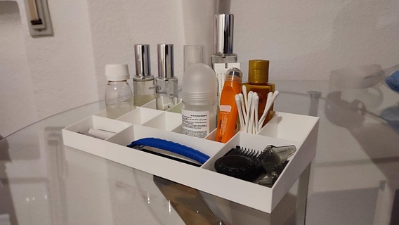 bathroom organizer box makeup vapeo classifier 3d print model - Mito3D