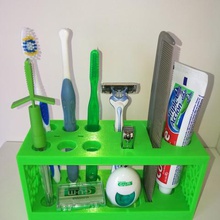 salle de bains organisateur la maison dentifrice brosse à dents le peigne clou fraise rasoir 3d print model - Mito3D