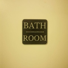 bathroom sign bath toilet wc shower wash door art room 3d print model - Mito3D