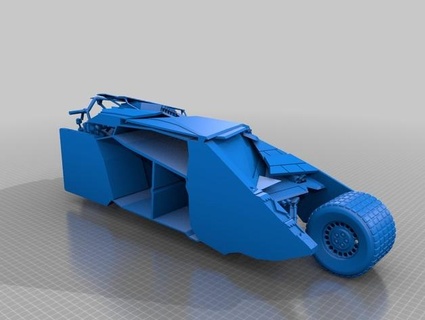 batimov Batman batmobile dc supereroi 3d print model - Mito3D