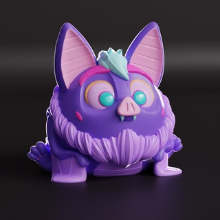 battere balistico giocattoli arte pipistrello animale giocattolo palla collezione carina Halloween divertente selvaggio 3d print model - Mito3D